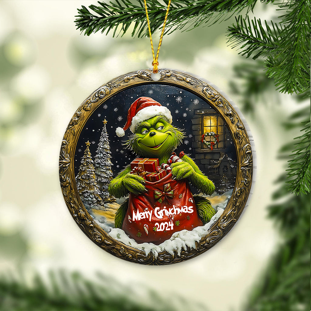 Breaking Naughty Monster - Personalized Stole Christmas Ornament