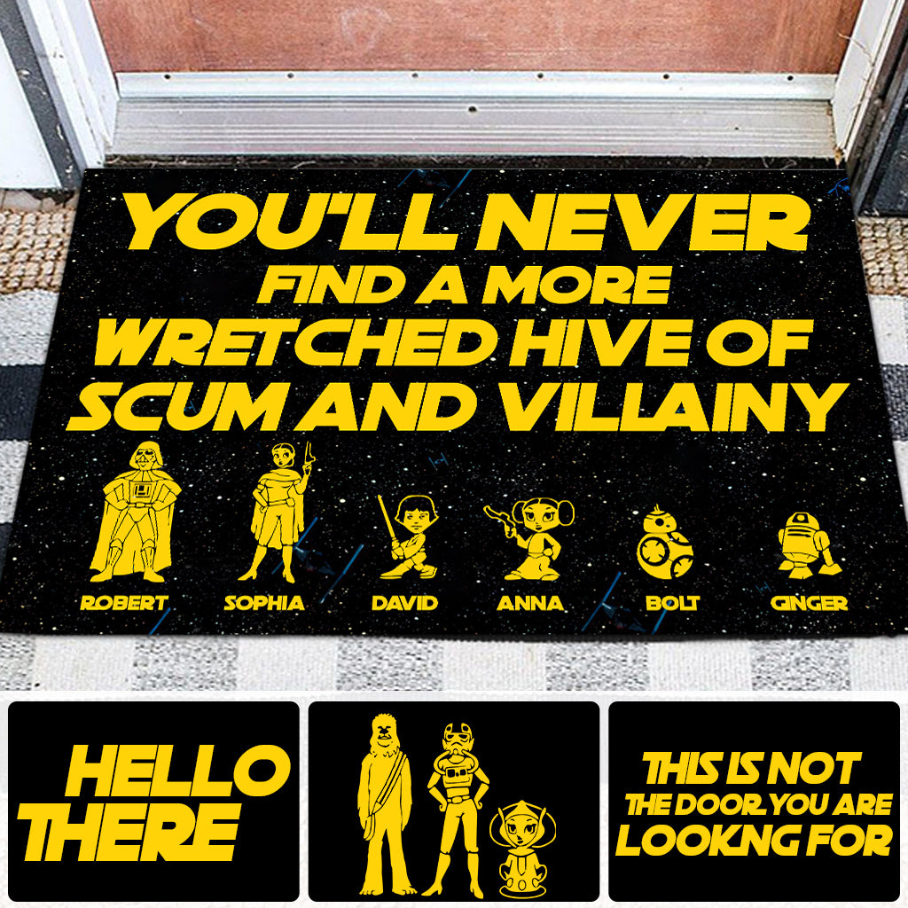 Wretched Hive of Scum And Villainy - Personalized The Force Doormat