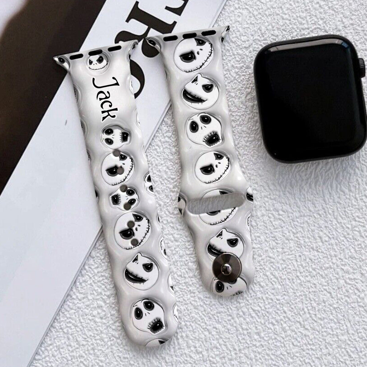 Jack Nightmare Before Coffee Time - Personalized Nightmare Apple Watch Band