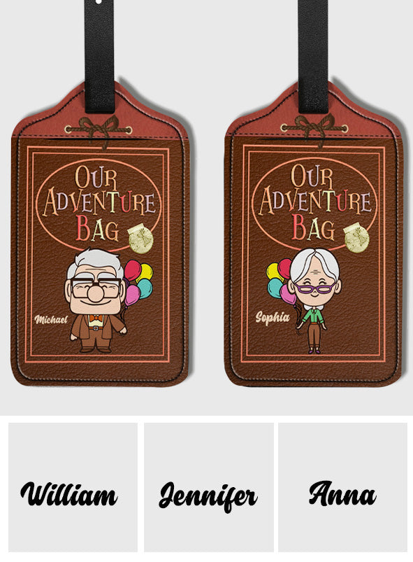 Our Adventure Bag - Personalized Mouse Leather Luggage Tag