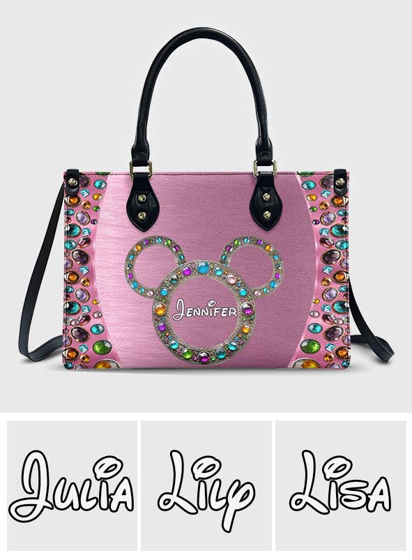 Magic Pink - Personalized Mouse Leather Handbag