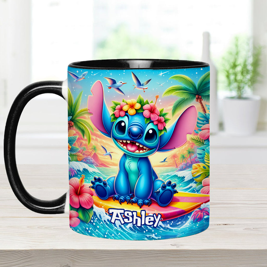 Blue Summer Hawaii - Personalized Ohana Accent Mug