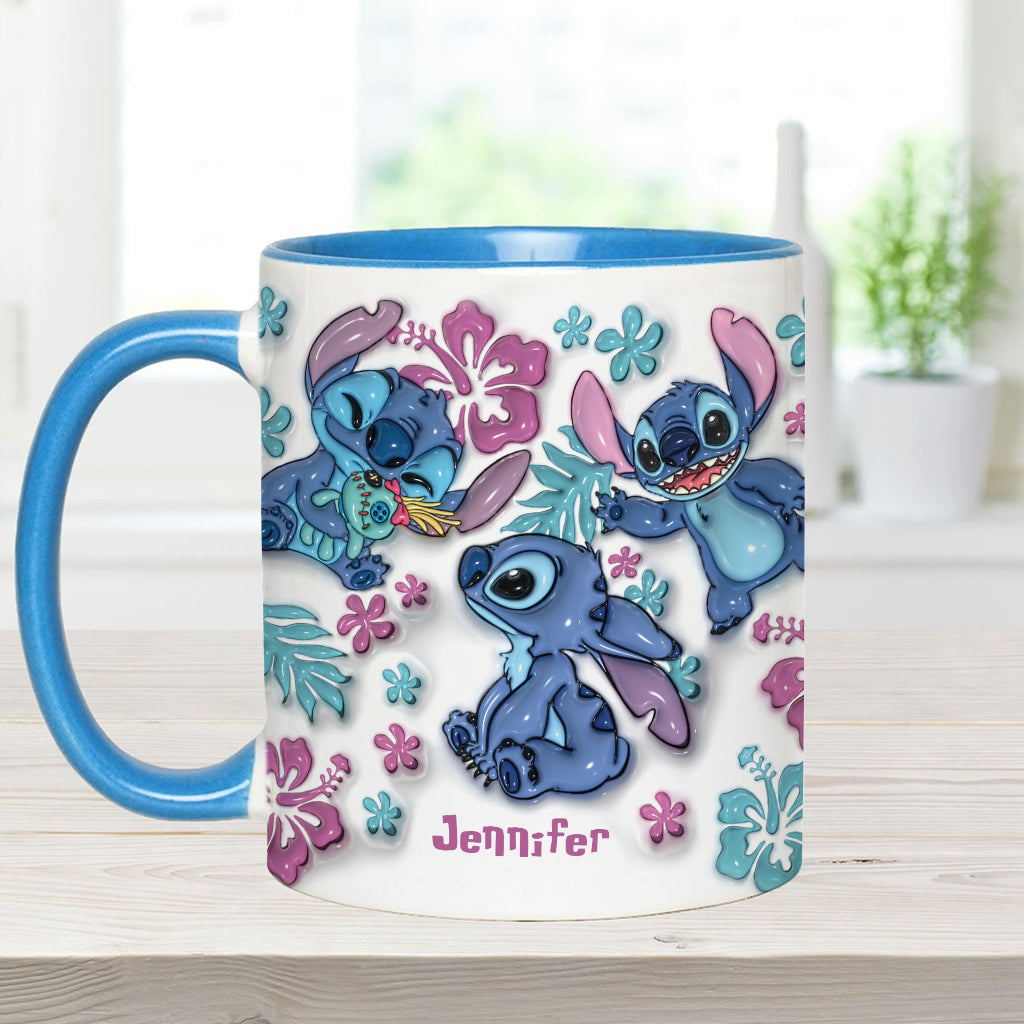 Blue Ohana - Personalized Ohana Accent Mug