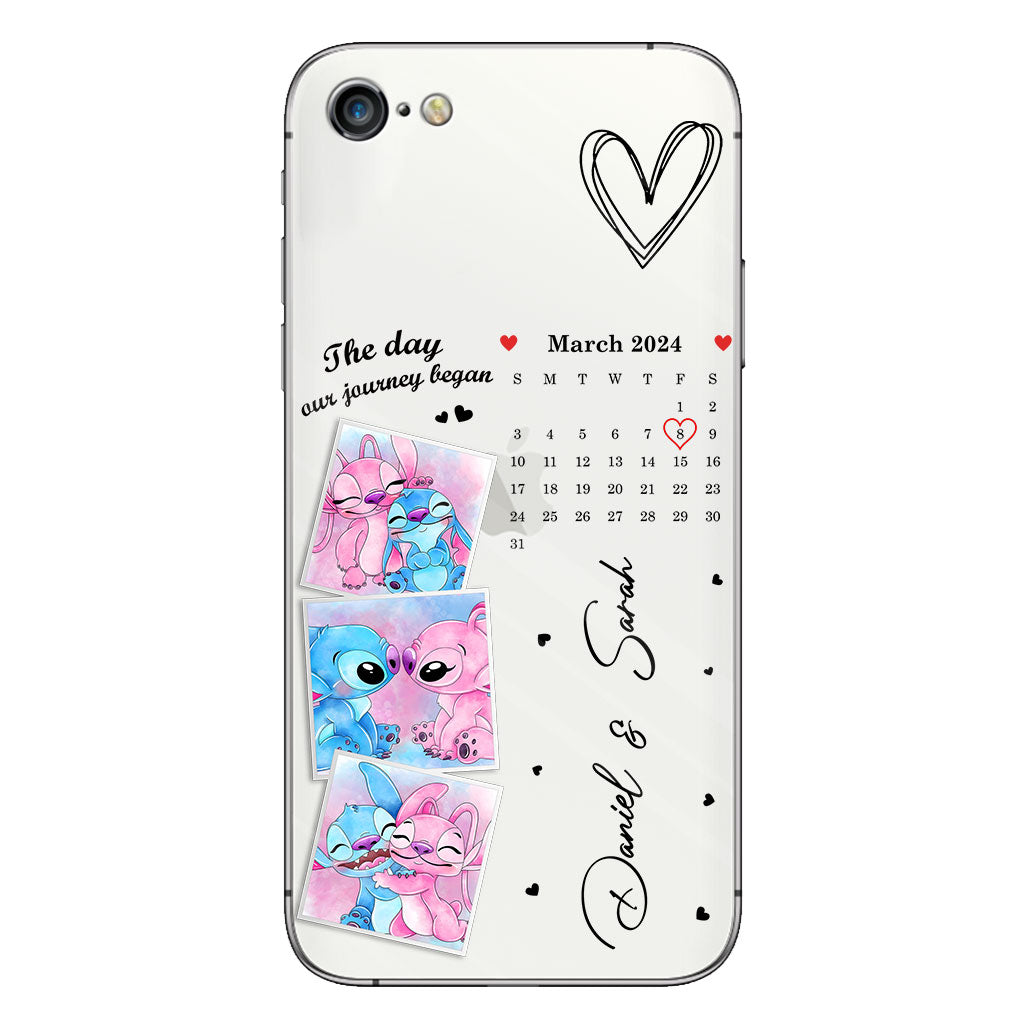 The Day Our Journey Began Ohana Calendar Custom - Personalized Ohana Clear Phone Case