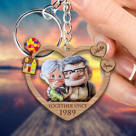 Together Since - Personalized Couple Keychain