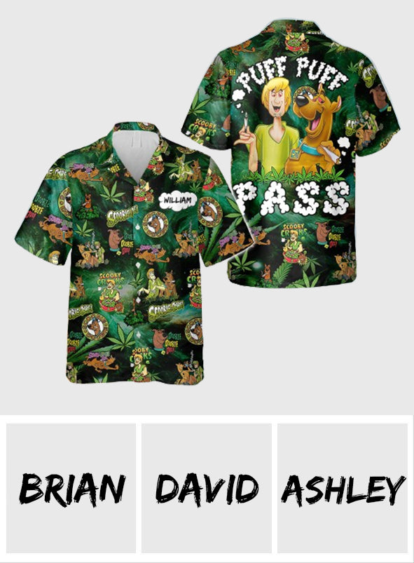 Puff Puff Pass - Personalized Weed Hawaiian Shirt
