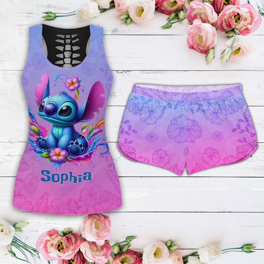 Ohana Means Family - Personalized Ohana Hollow Tank Top and Women Shorts
