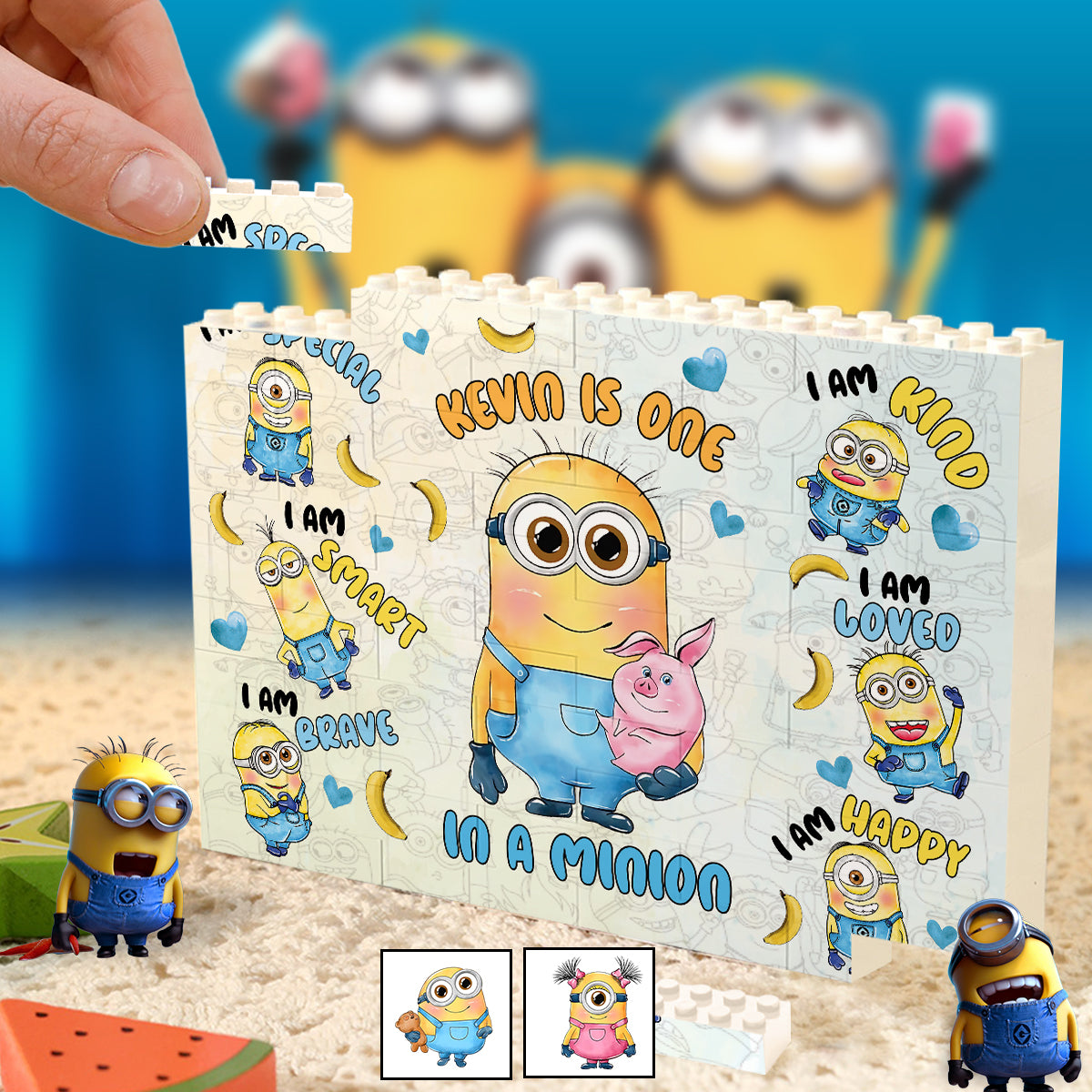 You Are One In A Minion - Personalized One-sided Horizontal Rectangle Building Brick Blocks