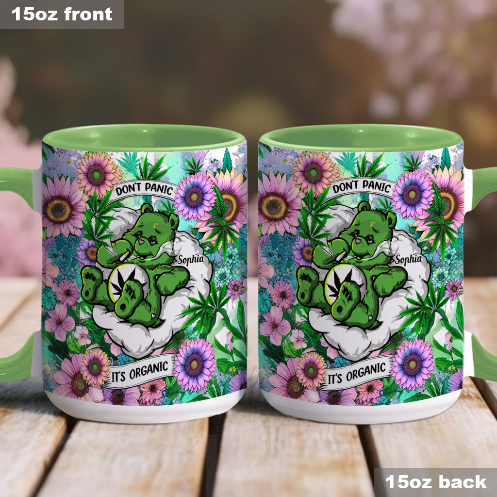 Don't Panic It's Organic - Personalized Weed Accent Mug