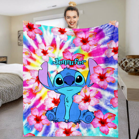 Stich Tie Dye - Personalized Ohana Blanket