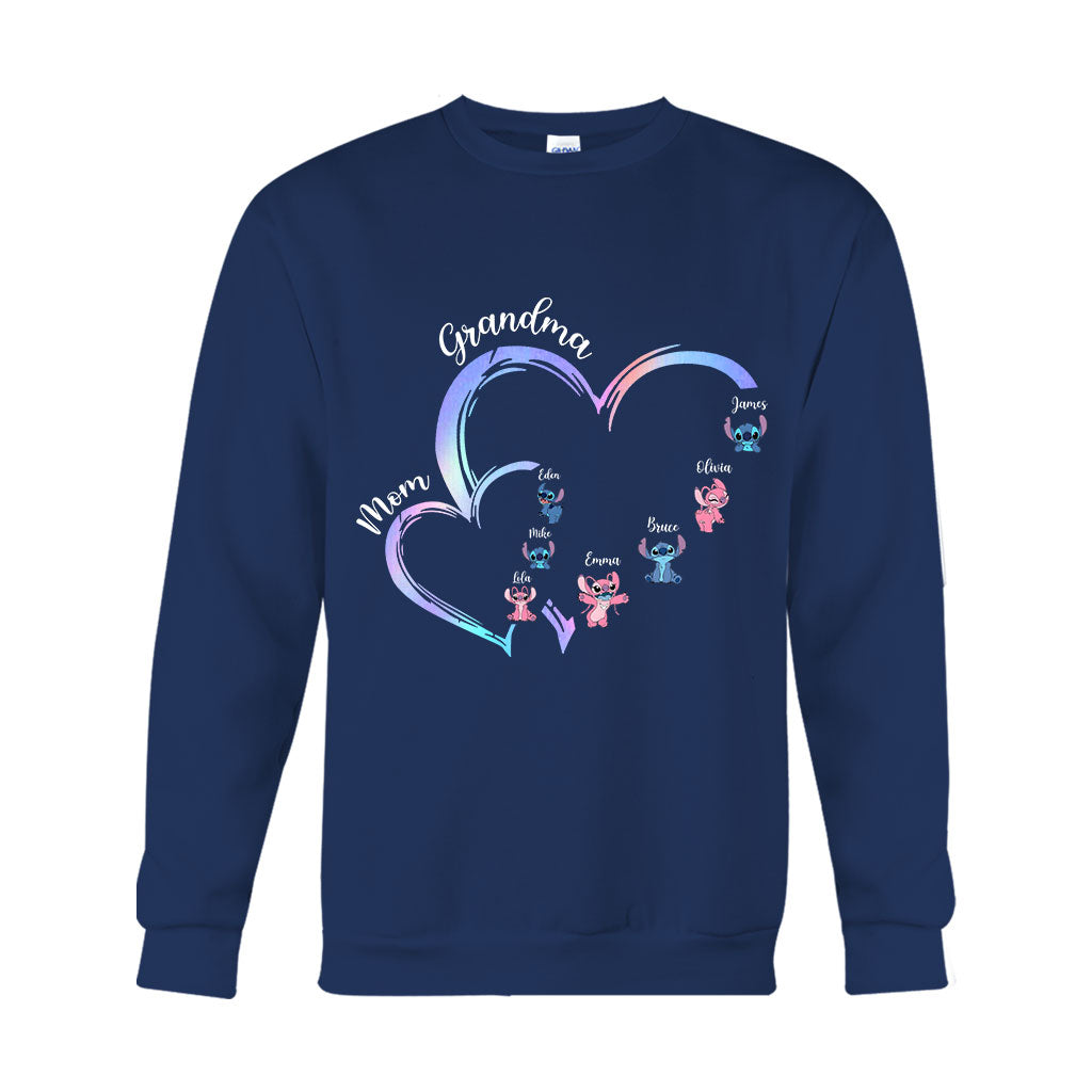 First Mom Now Grandma Alien Version - Personalized Ohana T-shirt And Hoodie