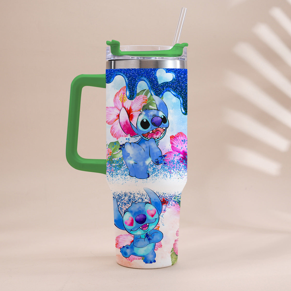 Ohana Tropical Vibe - Personalized Ohana Tumbler With Handle