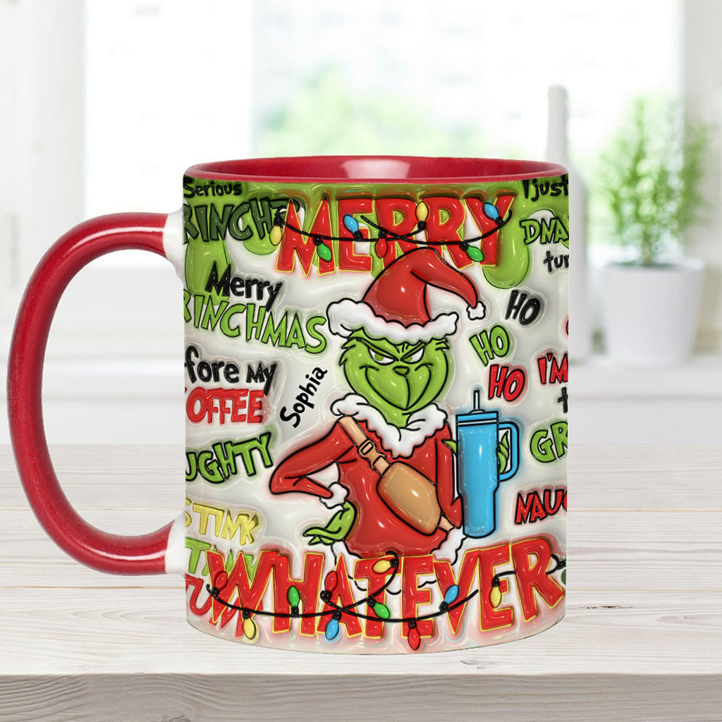 Merry Grinchmas - Personalized Stole Christmas Accent Mug