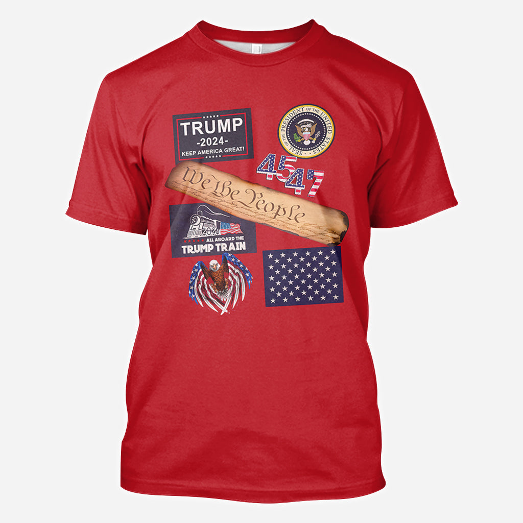 All Aboard The Trump Train MAGA 2024 We The People - All Over Shirt