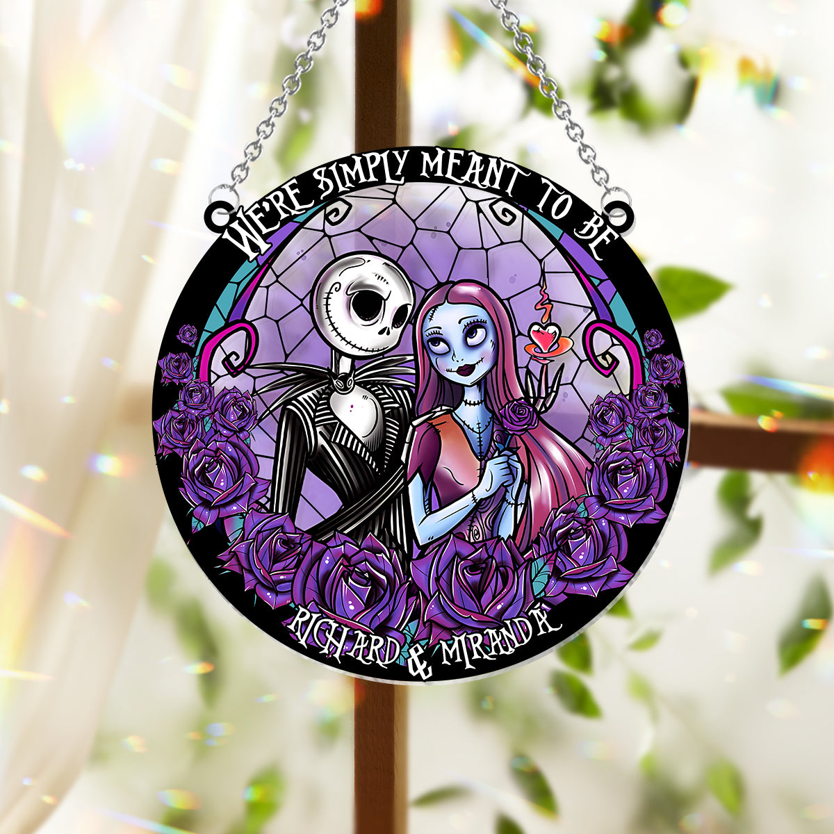 We're Simply Meant To Be - Personalized Nightmare Window Hanging Suncatcher Ornament