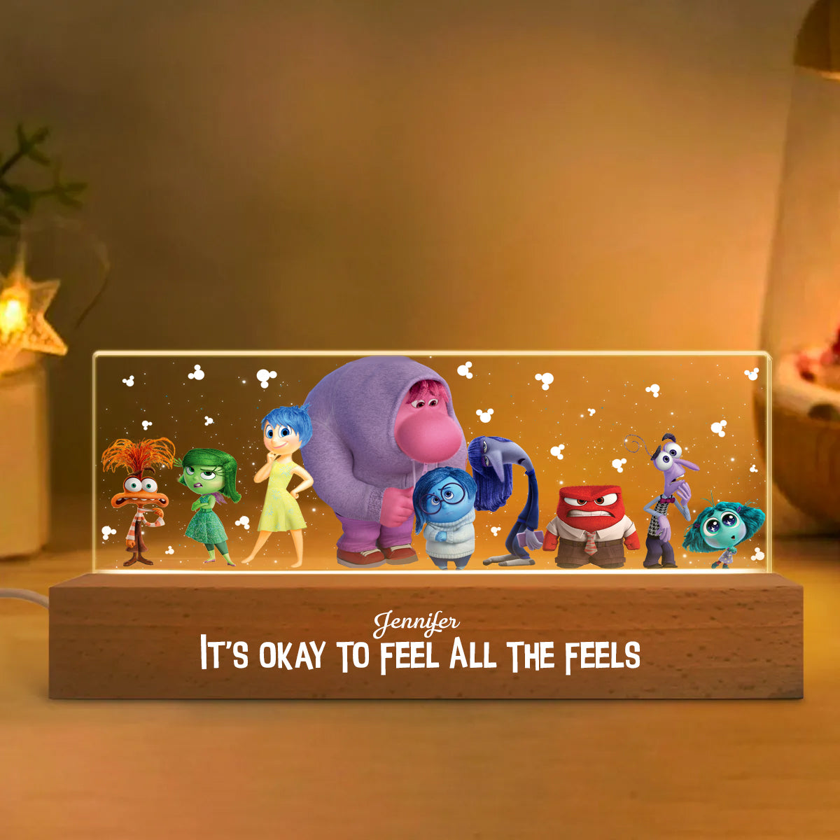 It's Okay To Feel All The Feels - Personalized Custom LED Night Light