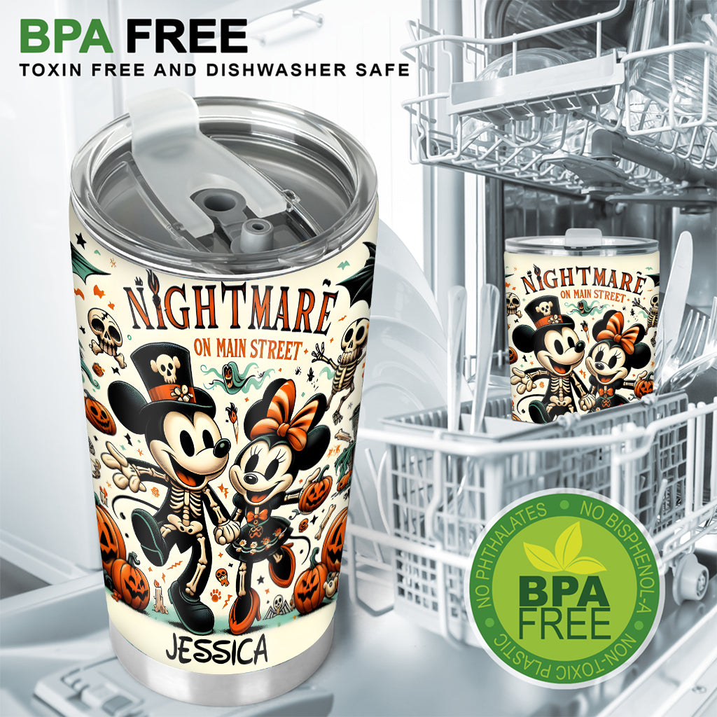Nightmare On Main Street - Personalized Mouse Tumbler