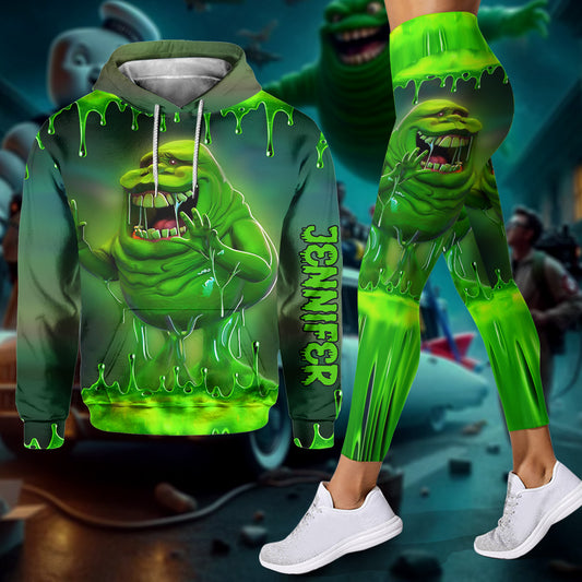 Green Ghost - Personalized Ghostbusters Hoodie and Leggings