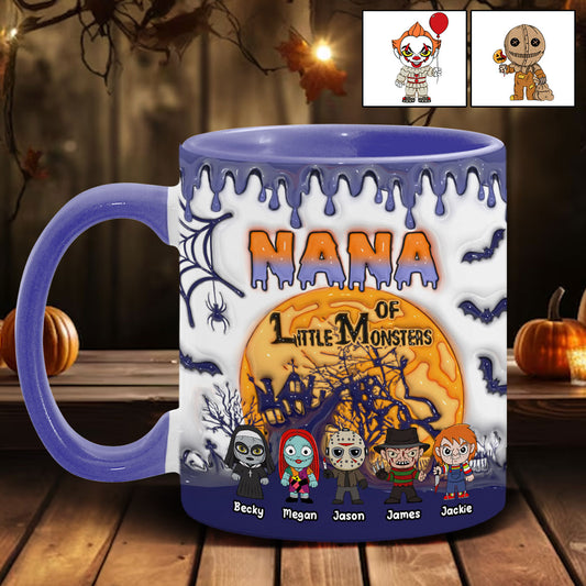 Grandma of Little Monsters - Personalized Mother Accent Mug
