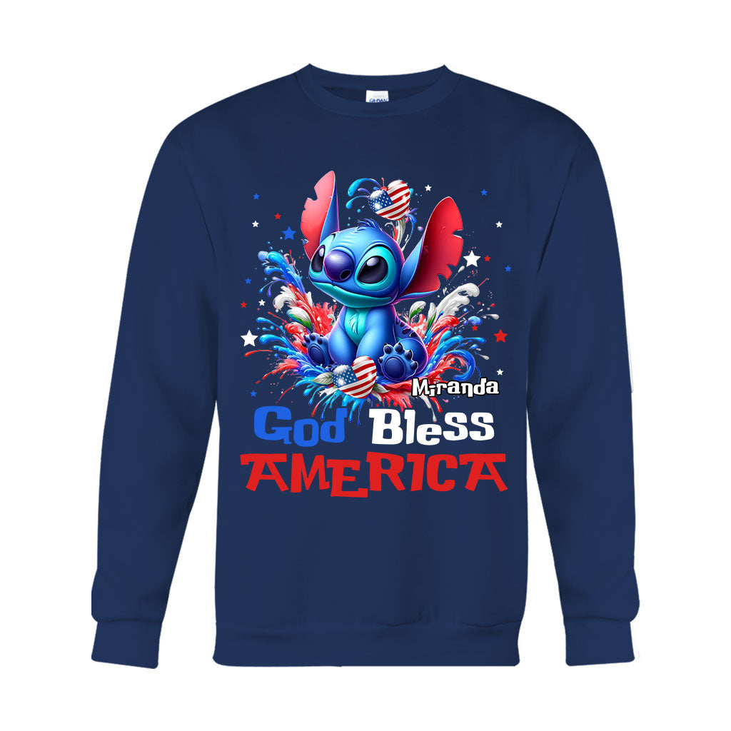 God Bless America - Personalized Ohana T-shirt And Hoodie