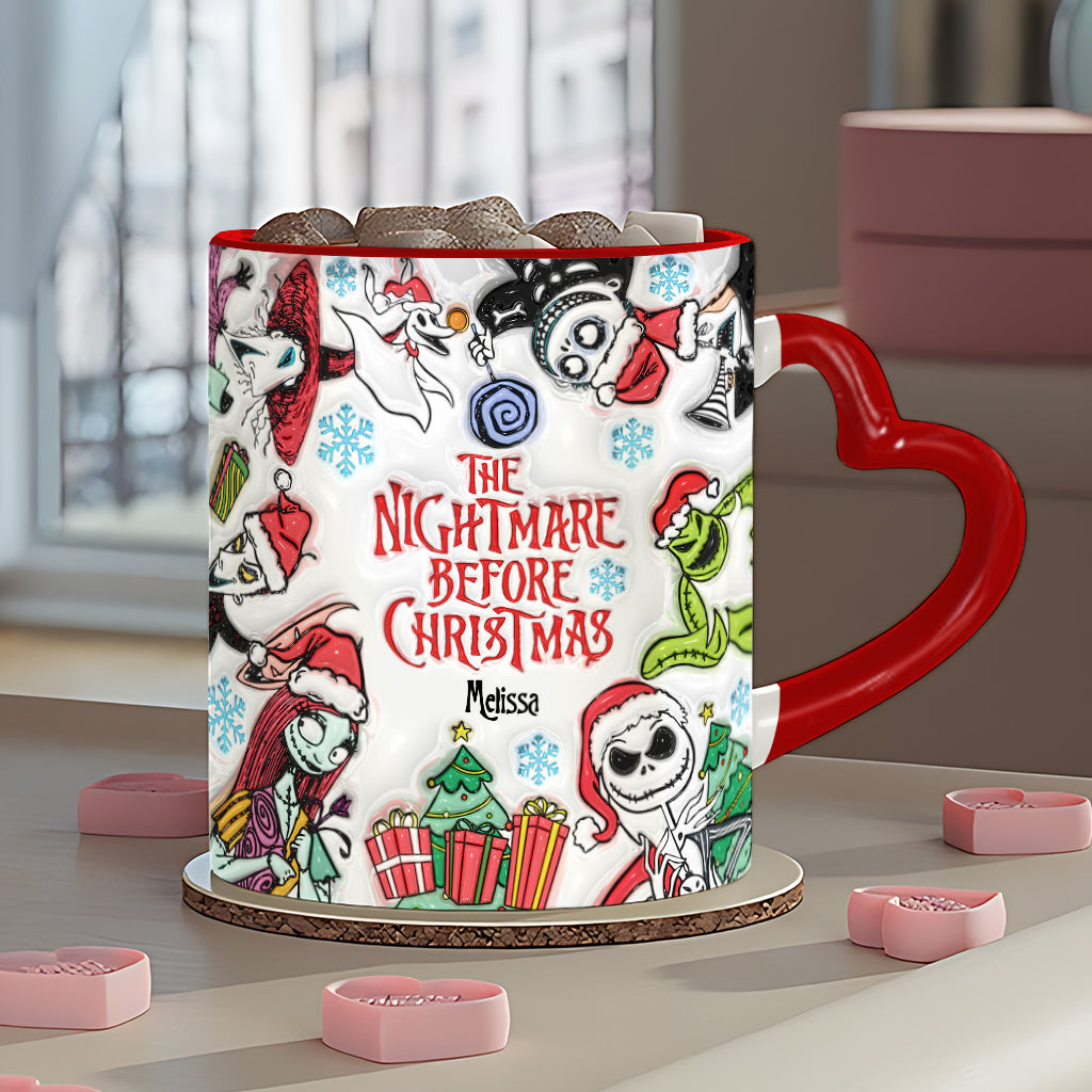 The Nightmare Before Christmas - Personalized Nightmare Heart Handle Mug