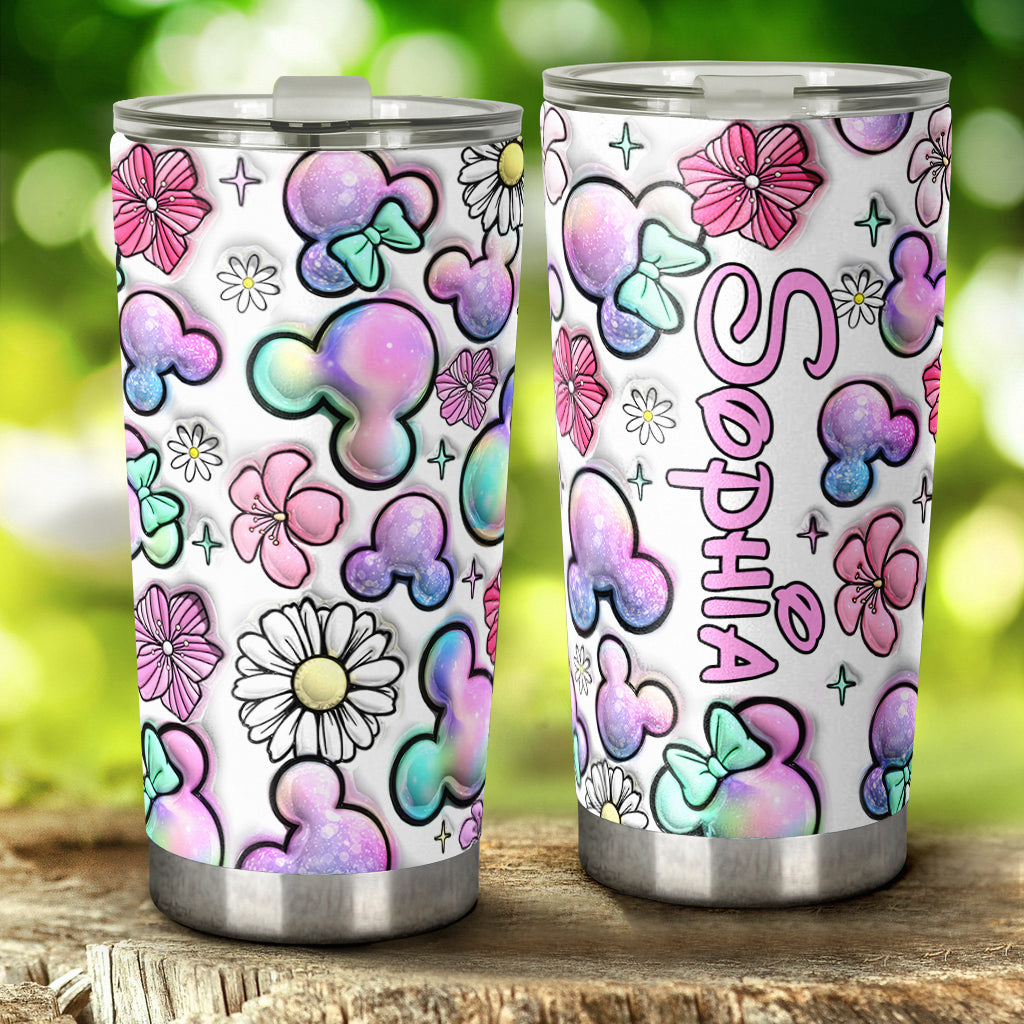 Puffy Mouse Ears - Personalized Mouse Tumbler