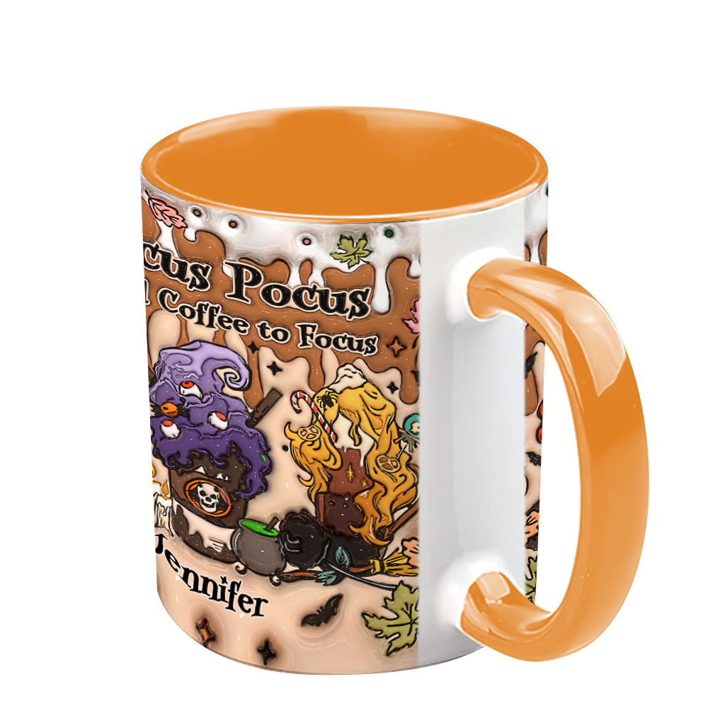 Autumn Leaves Pumpkin Spice Latte - Personalized Three Witches Accent Mug