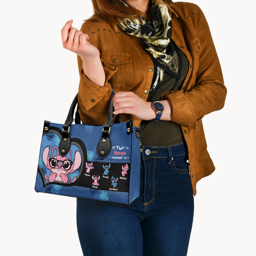 This Grandma Belongs To Custom Any Title - Personalized Ohana Leather Handbag