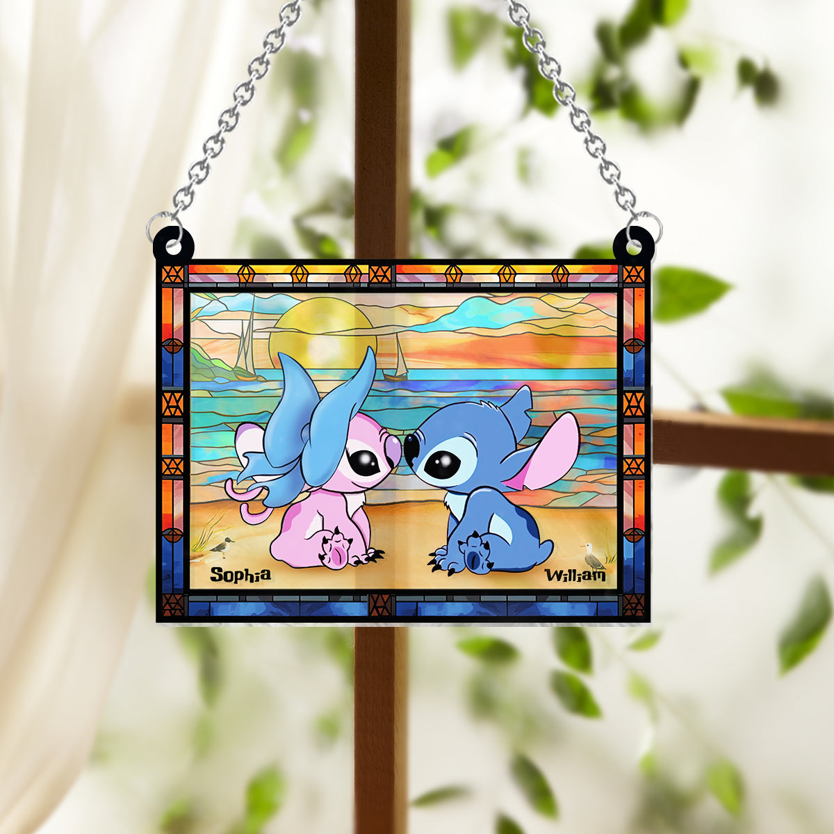 I am yours - Personalized Ohana Window Hanging Suncatcher Ornament