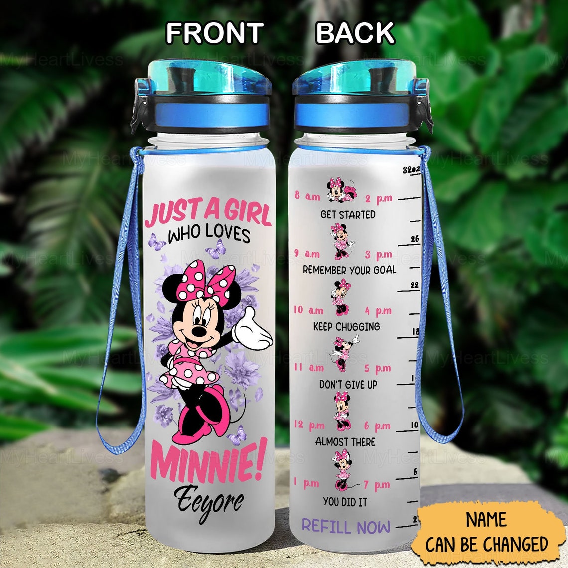 Just A Girl Who Loves Mouse - Personalized Mouse Water Tracker Bottle 0823