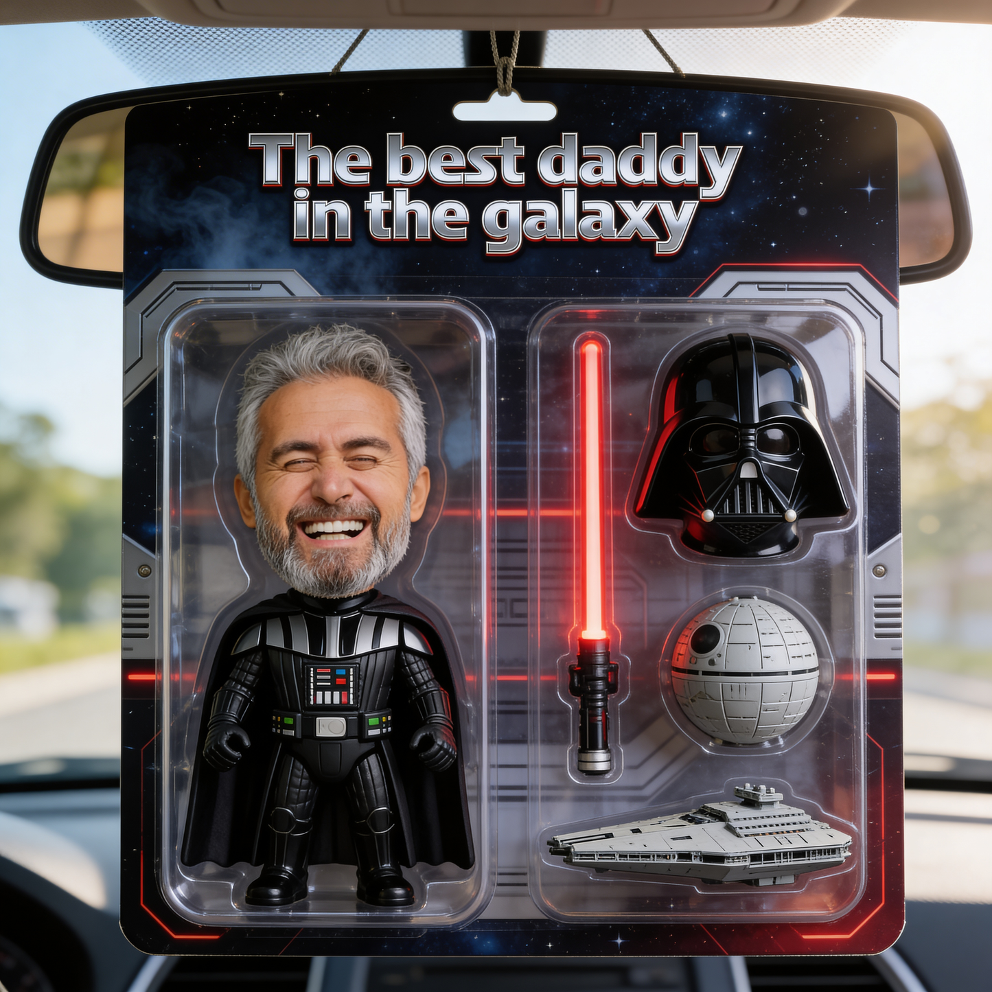 Gift for Dad, Best Dad In The Galaxy, Drive Safe Dad - Personalized The Force Car Ornament