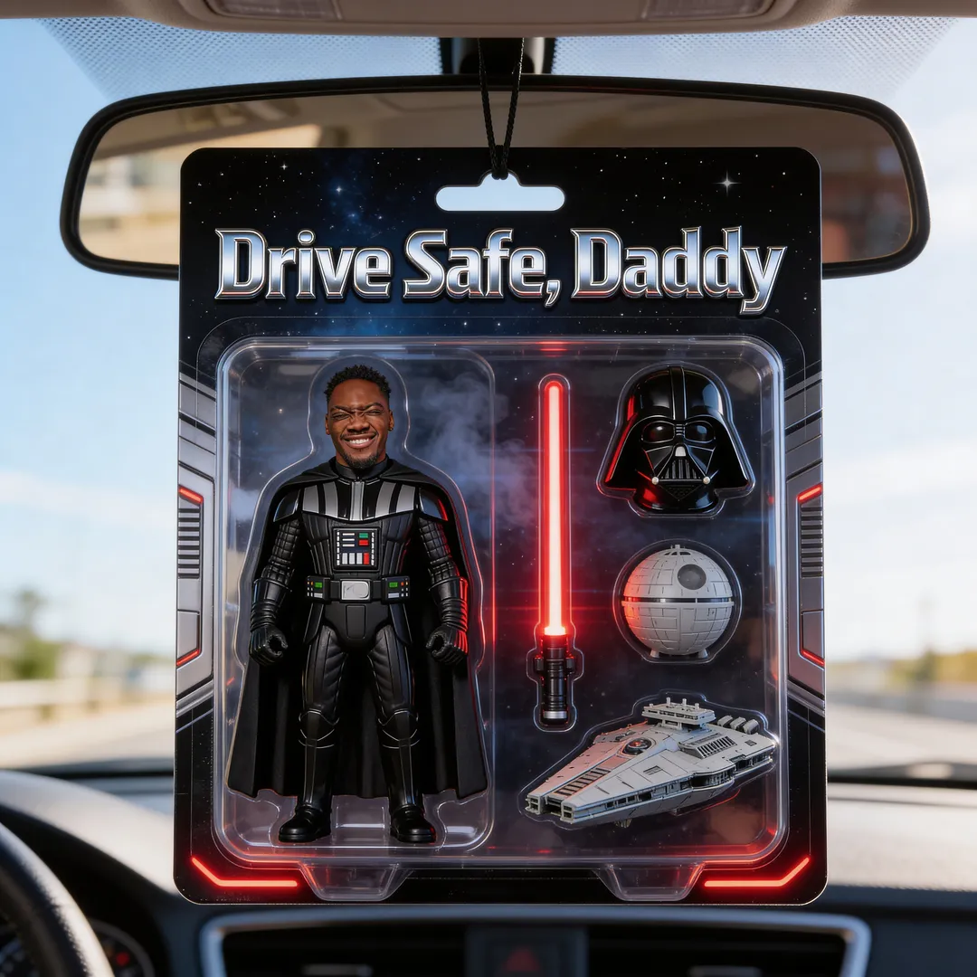Gift for Dad, Best Dad In The Galaxy, Drive Safe Dad - Personalized The Force Car Ornament