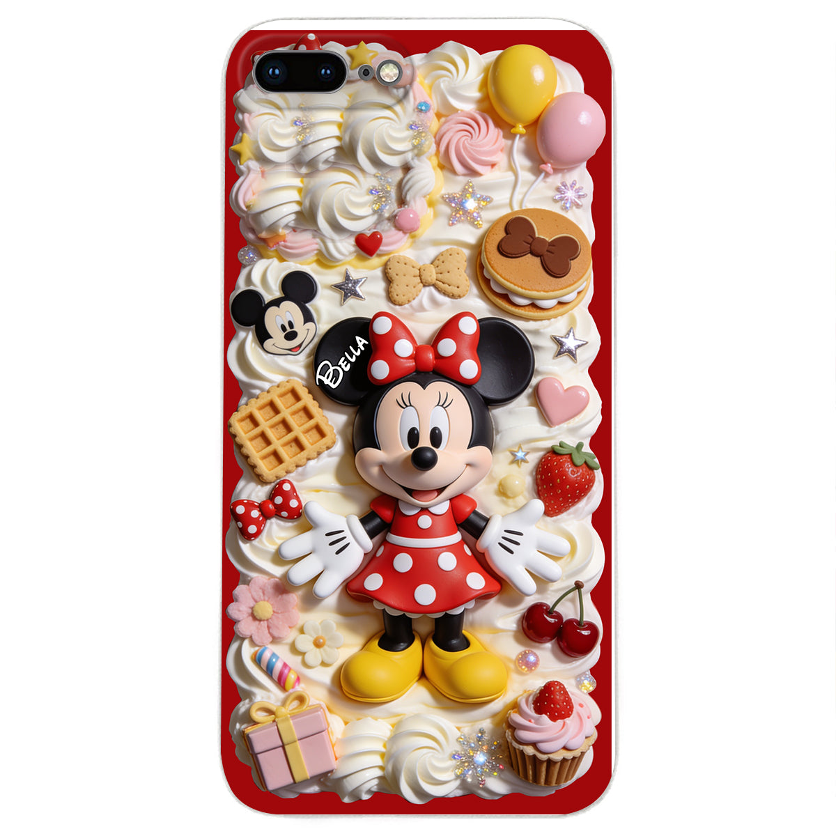 Sweet Magic - Personalized Mouse 3D Embossed Leather Phone Case