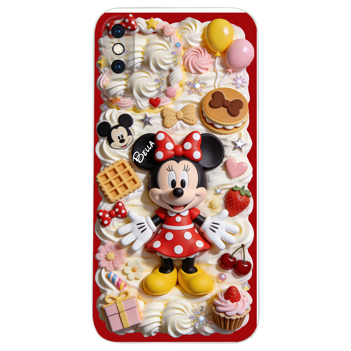 Sweet Magic - Personalized Mouse 3D Embossed Leather Phone Case
