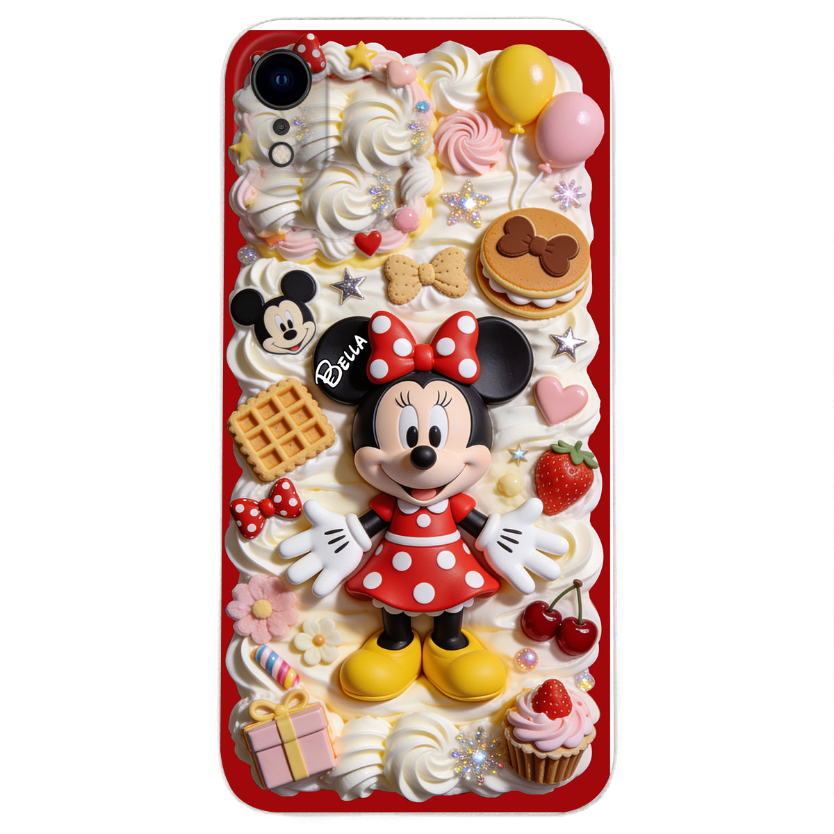 Sweet Magic - Personalized Mouse 3D Embossed Leather Phone Case