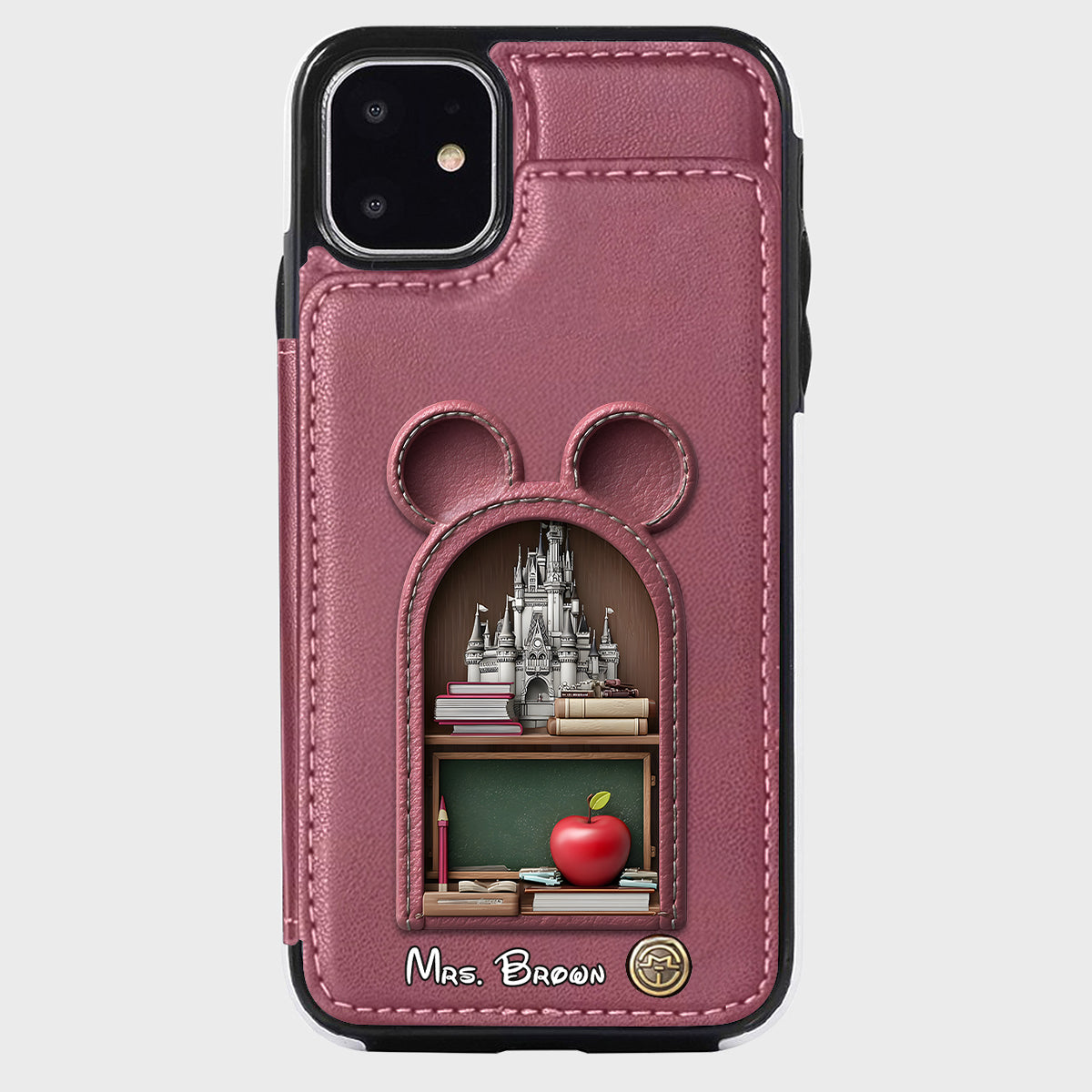 Mouse Ears Teacher - Personalized Teacher Wallet Phone Case