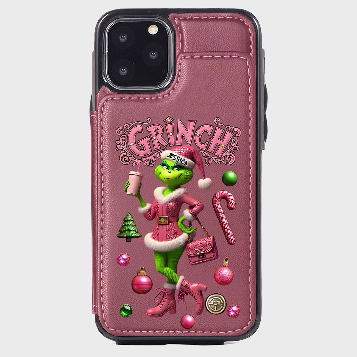 Merry Grinchmas - Personalized Stole Christmas Wallet Phone Case