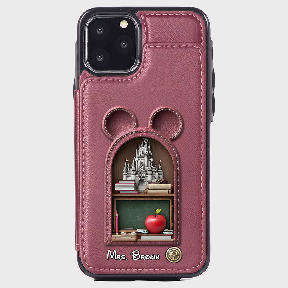 Mouse Ears Teacher - Personalized Teacher Wallet Phone Case