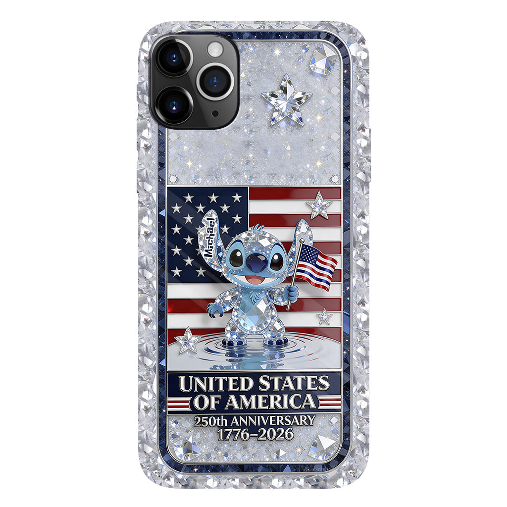 USA 250th Anniversary Cute Cartoon - Personalized Ohana Full Print Phone Case