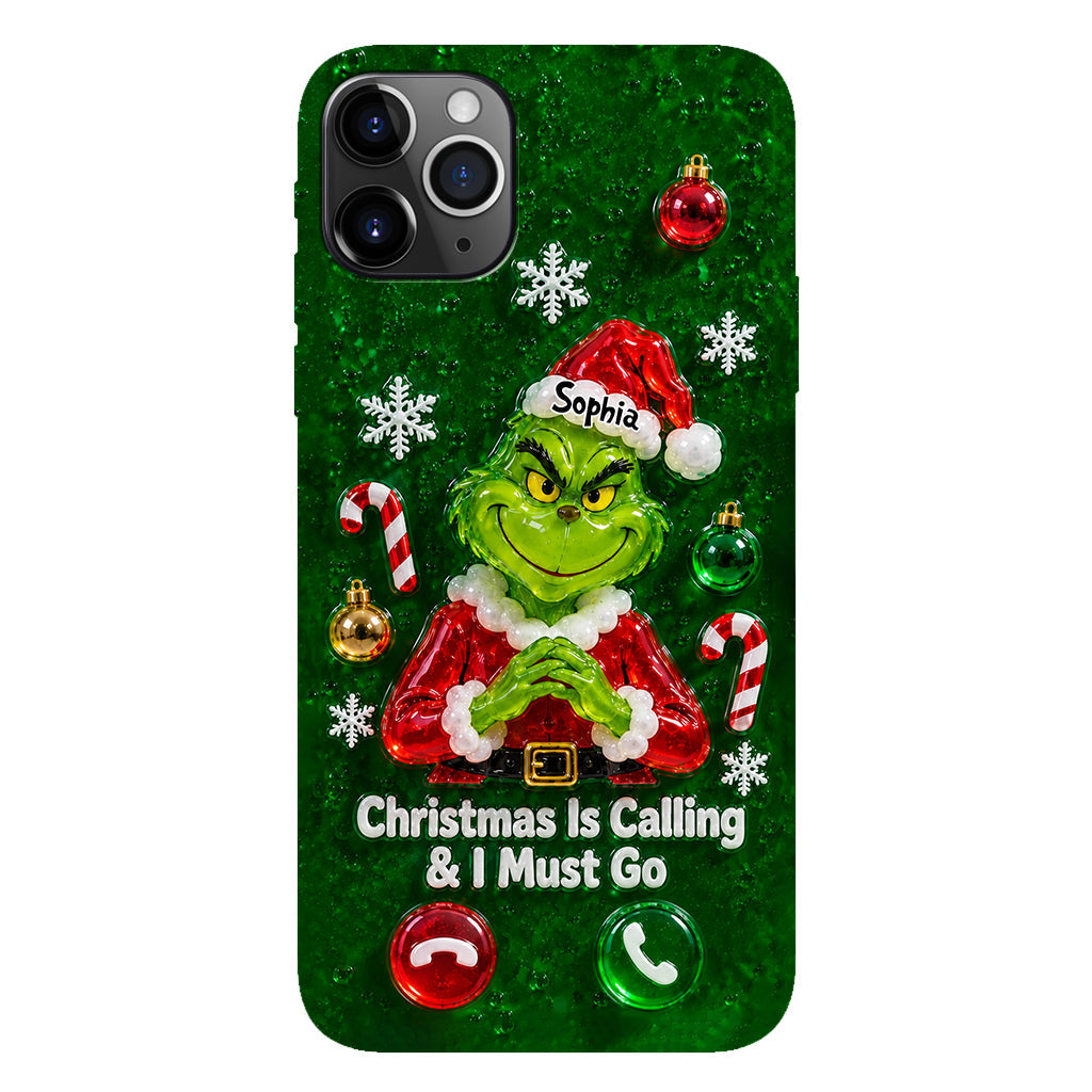 Christmas Is Calling & I Must Go - Personalized Stole Christmas Full Print Phone Case
