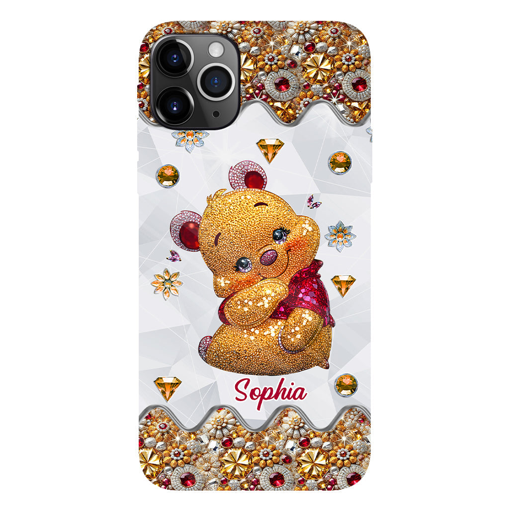 Cute Yellow Bear - Personalized Mouse Full Print Phone Case