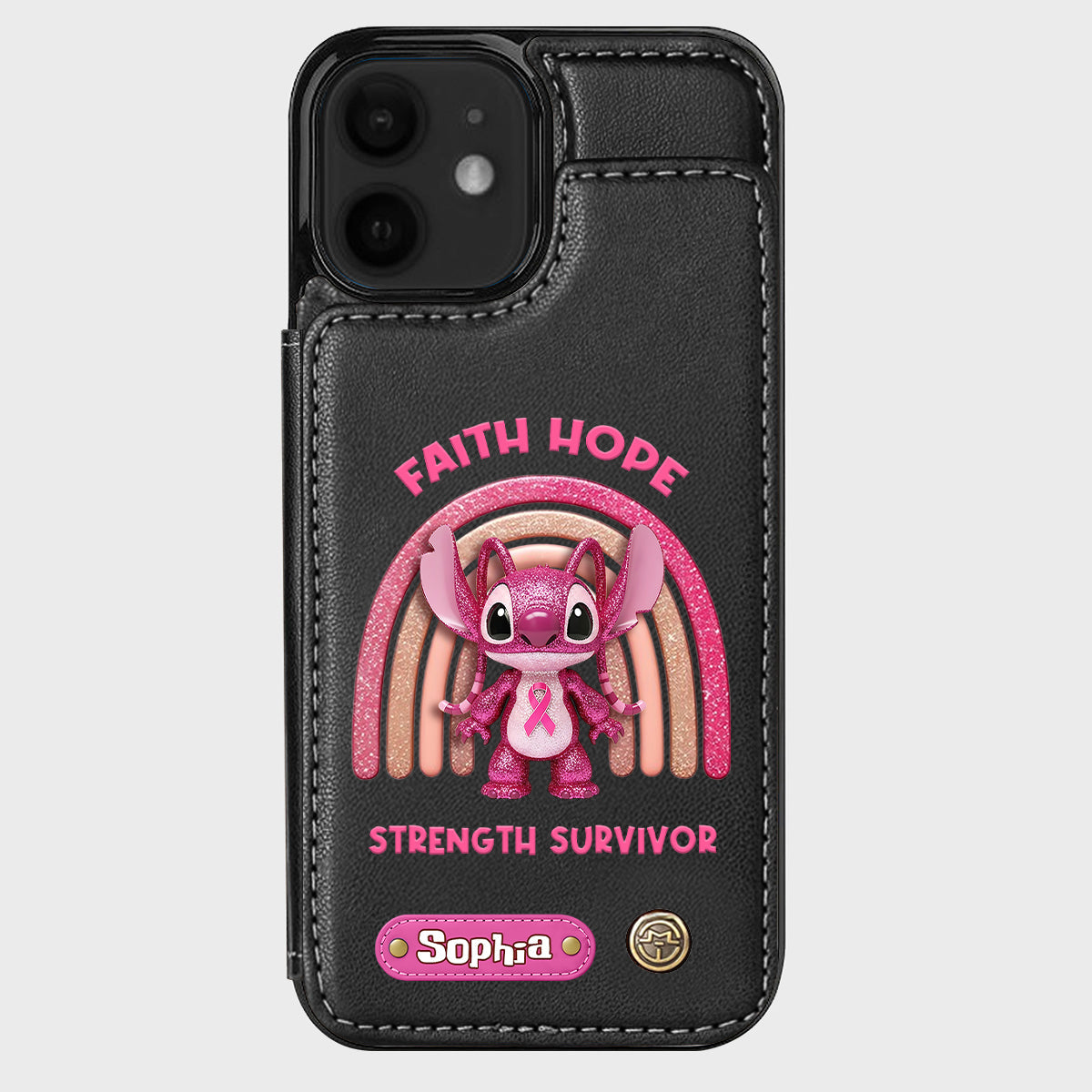 Faith Hope Love - Personalized Breast Cancer Awareness Wallet Phone Case