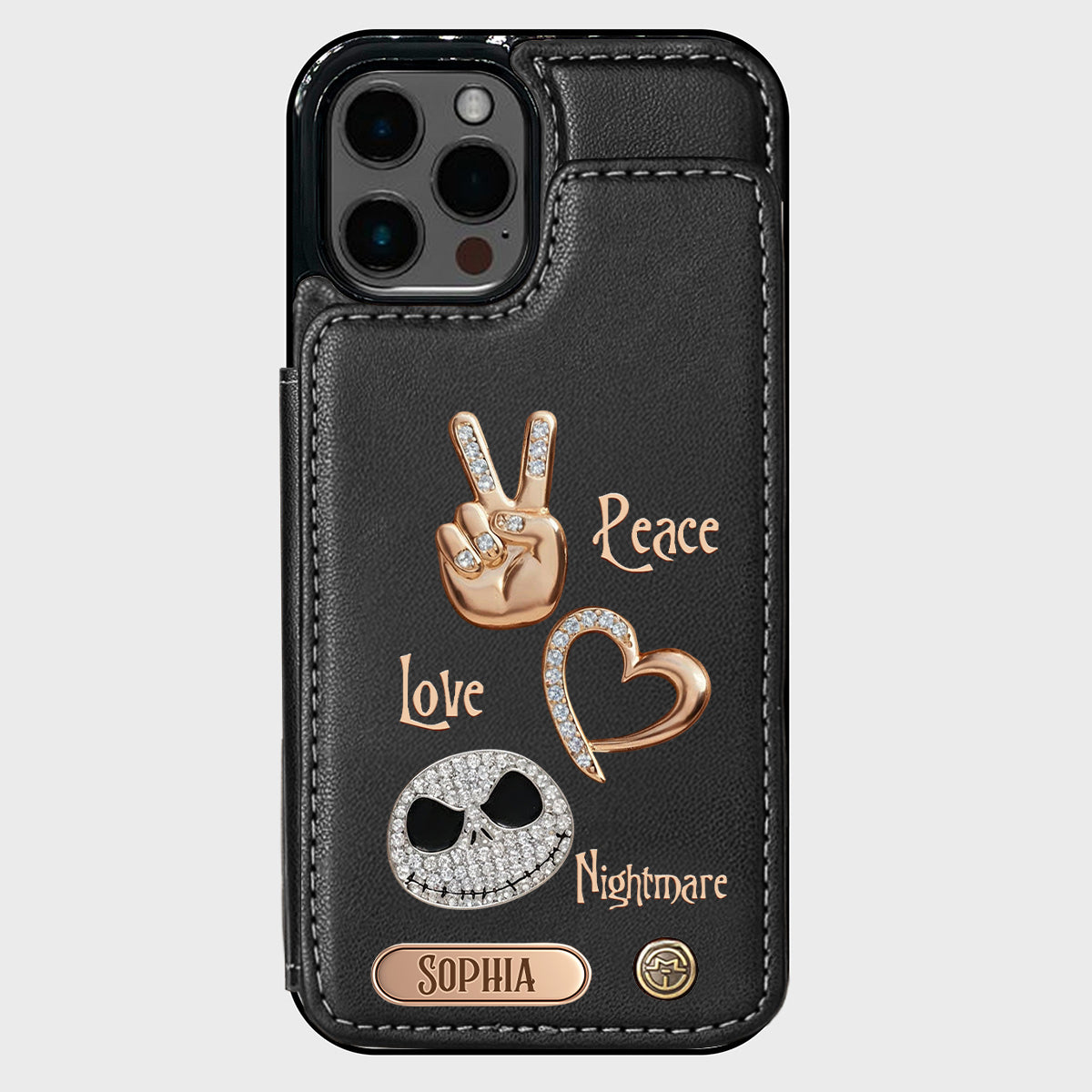 Peace Love Nightmare - Personalized Nightmare Wallet Phone Case
