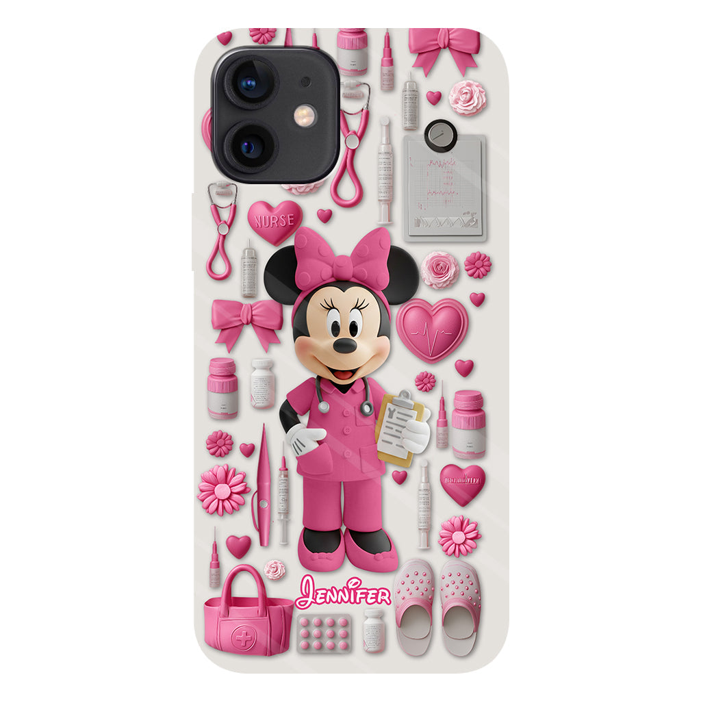 Nursing Is A Work Of Heart - Personalized Nurse Full Print Phone Case