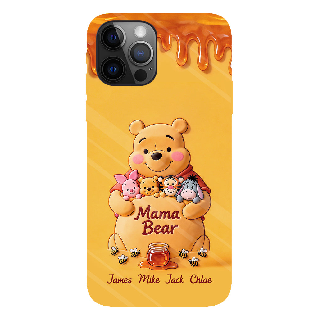 Mama Bear - Personalized Yellow Bear Full Print Phone Case