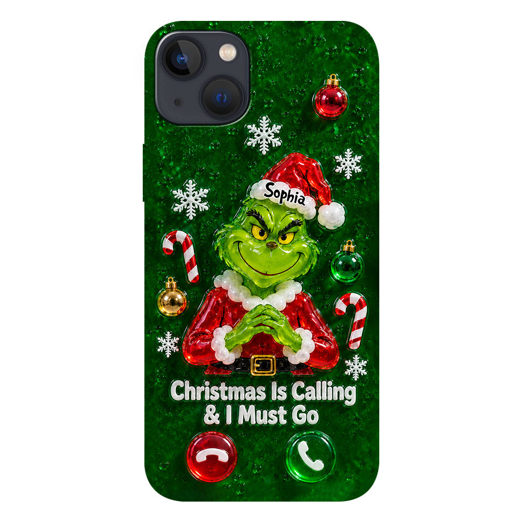 Christmas Is Calling & I Must Go - Personalized Stole Christmas Full Print Phone Case