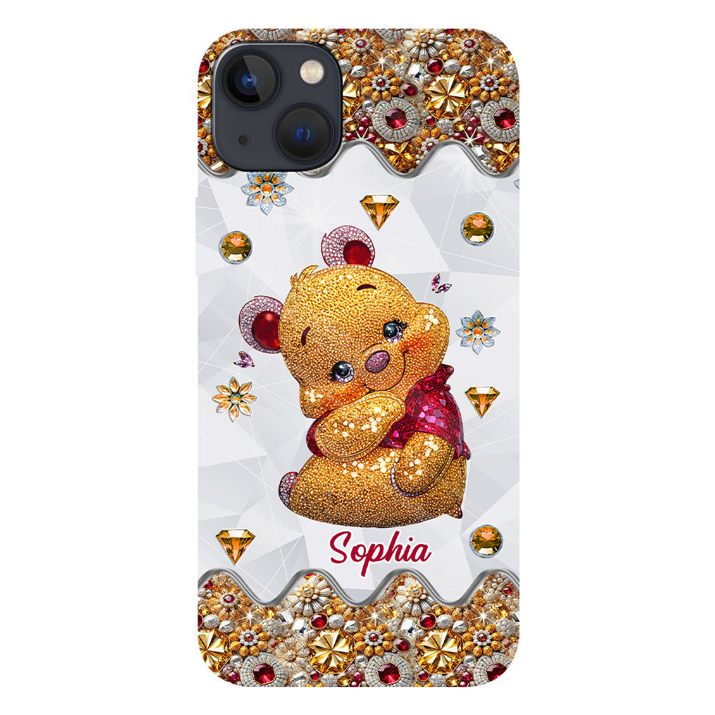 Cute Yellow Bear - Personalized Mouse Full Print Phone Case