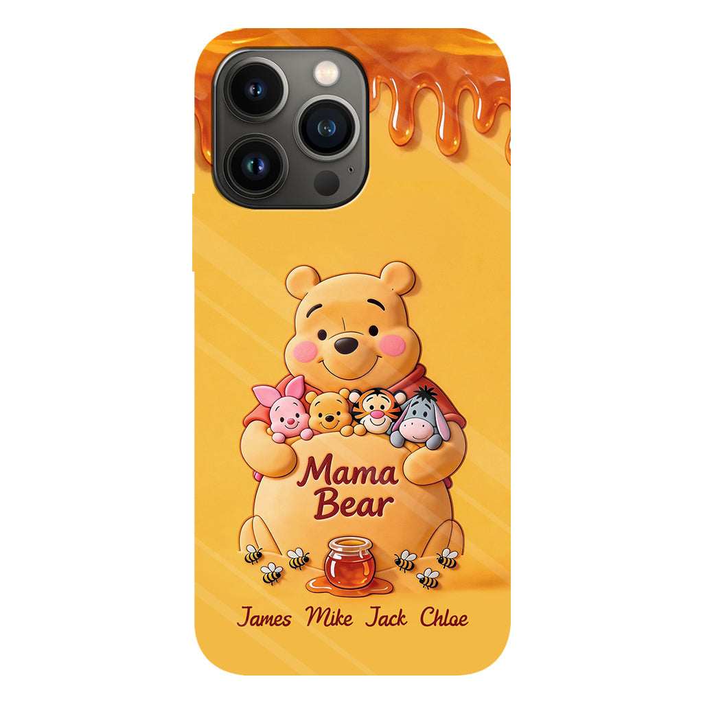 Mama Bear - Personalized Yellow Bear Full Print Phone Case