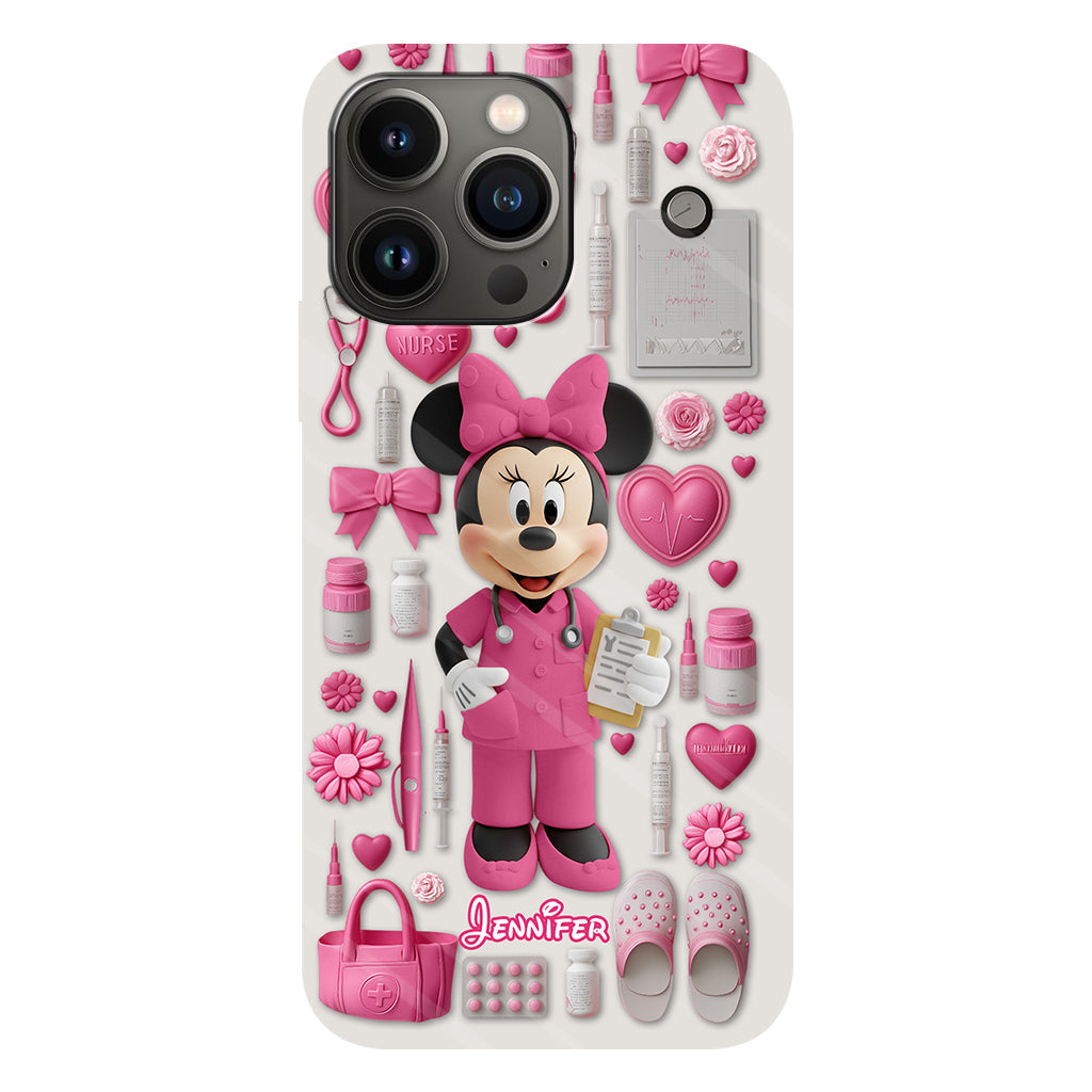 Nursing Is A Work Of Heart - Personalized Nurse Full Print Phone Case