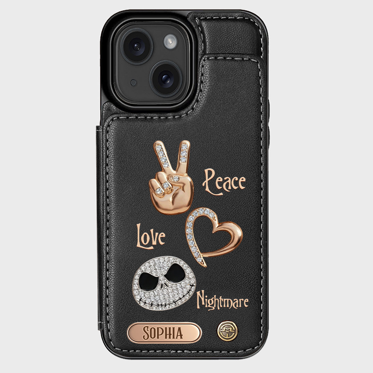 Peace Love Nightmare - Personalized Nightmare Wallet Phone Case